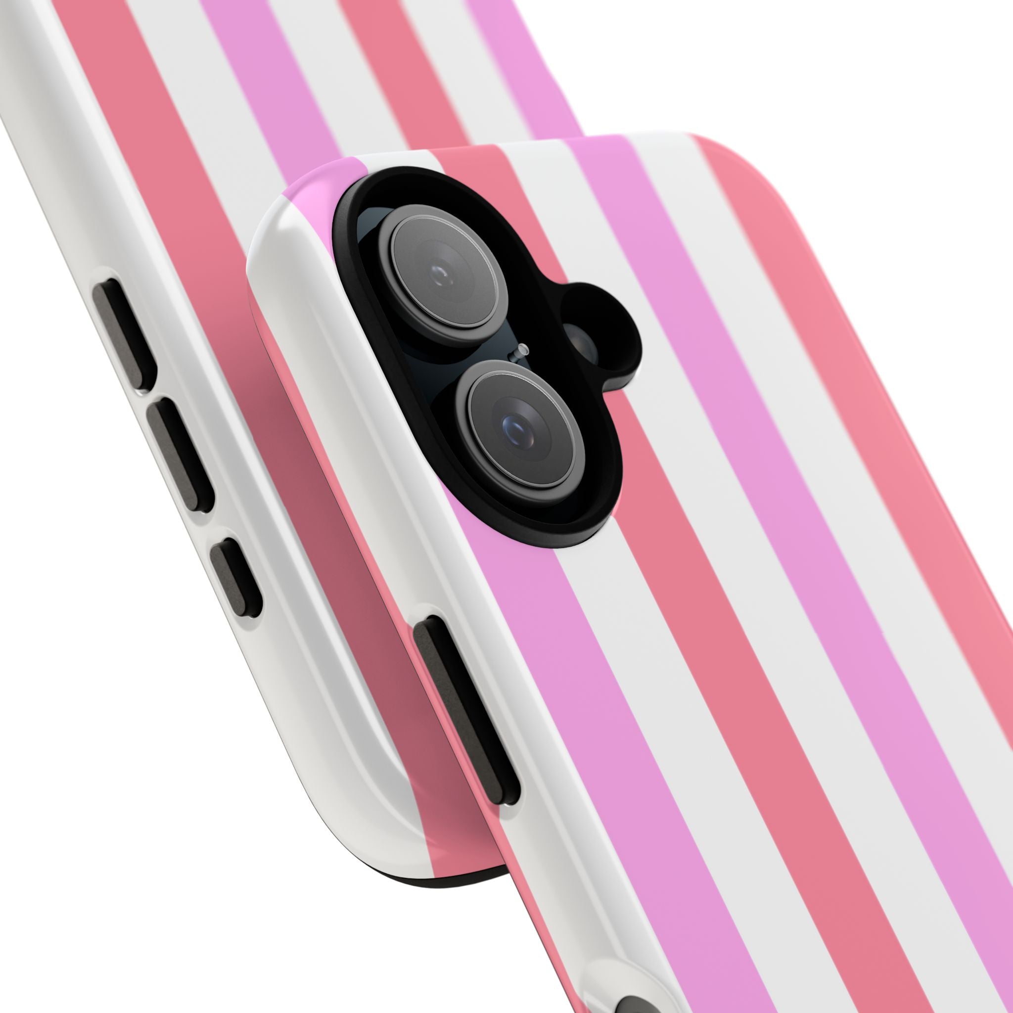 Pink Striped Phone Case - Stylish & Durable Cover