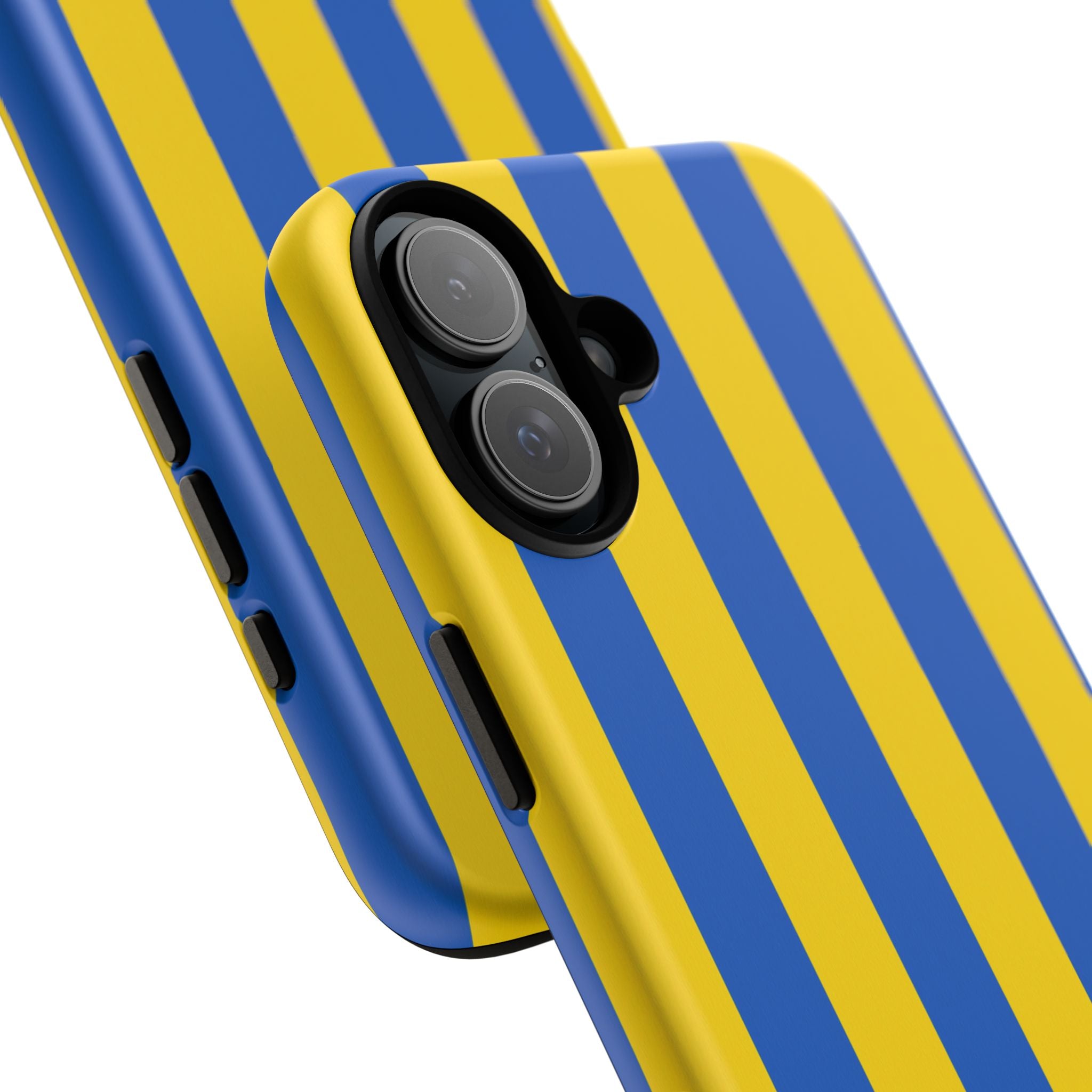 Blue and Yellow Striped Phone Case - Tough Cases
