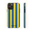 Blue and Yellow Striped Phone Case - Tough Cases