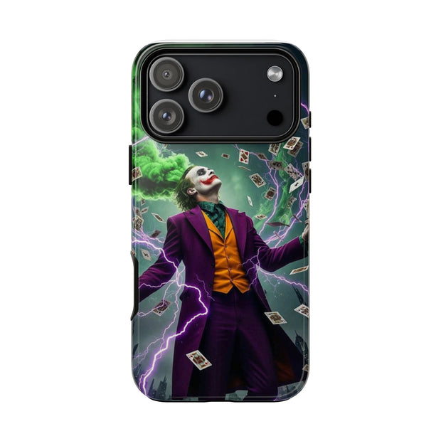 Joker Chaos Tough Phone Case — Electric Cards Graphic iPhone Case