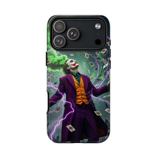 Joker Chaos Tough Phone Case — Electric Cards Graphic iPhone Case