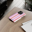 Pink Striped Phone Case - Stylish & Durable Cover
