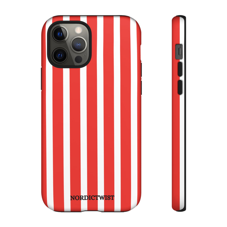 Red Striped Phone Case - Tough Cases for Stylish Protection