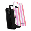 Pink Striped Phone Case - Stylish & Durable Cover