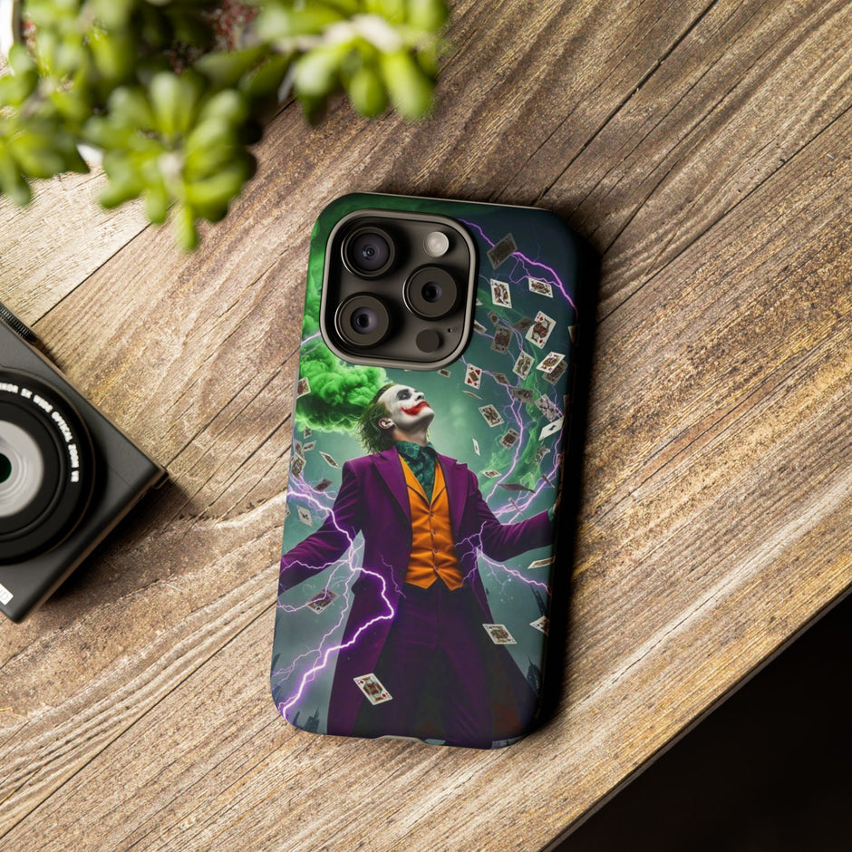 Joker Chaos Tough Phone Case — Electric Cards Graphic iPhone Case