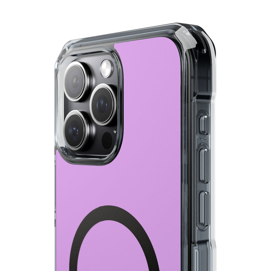 Clear Magnetic Phone Case — Minimal Purple Design