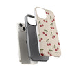 Cherry Pattern Tough Phone Case — Retro Red Cherries on Cream