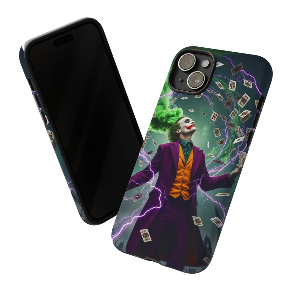 Joker Chaos Tough Phone Case — Electric Cards Graphic iPhone Case