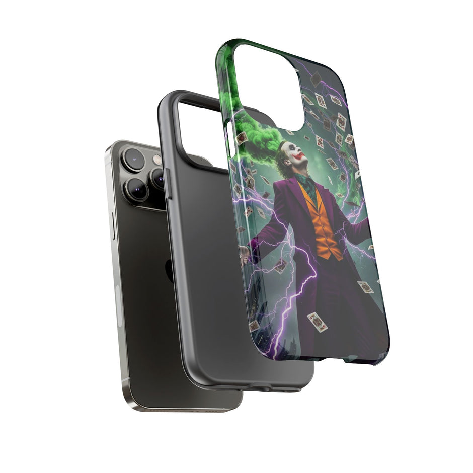 Joker Chaos Tough Phone Case — Electric Cards Graphic iPhone Case
