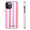 Pink Striped Phone Case - Stylish & Durable Cover