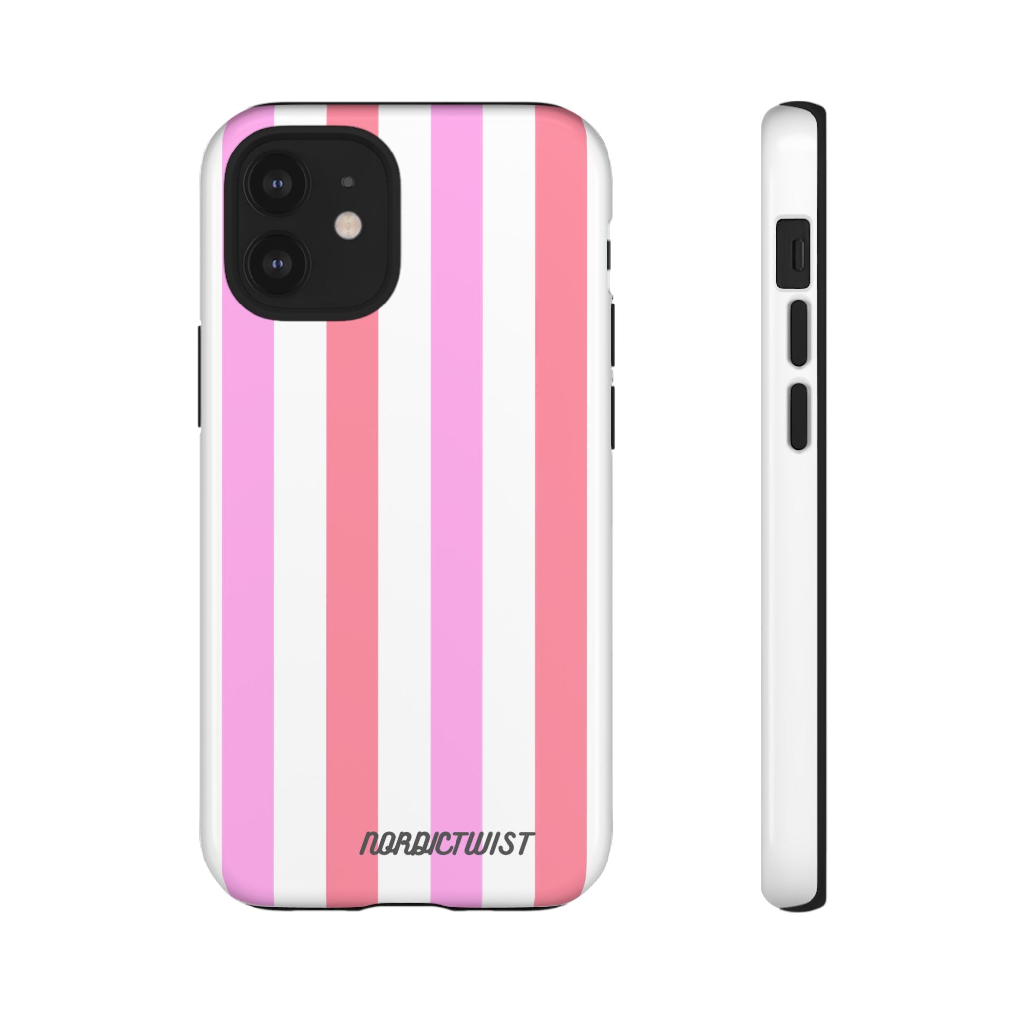 Pink Striped Phone Case - Stylish & Durable Cover