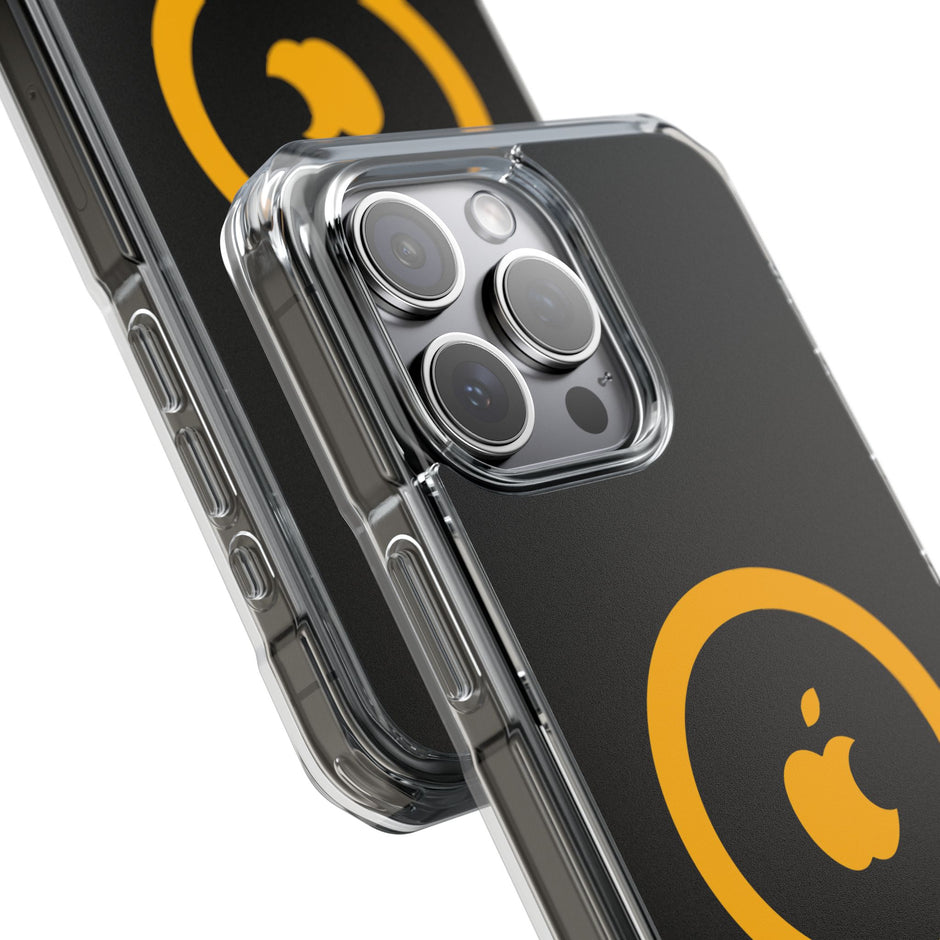MagSafe Clear Phone Case – Yellow Ring Magnetic Impact Protection