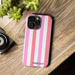 Pink Striped Phone Case - Stylish & Durable Cover