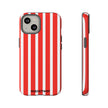 Red Striped Phone Case - Tough Cases for Stylish Protection
