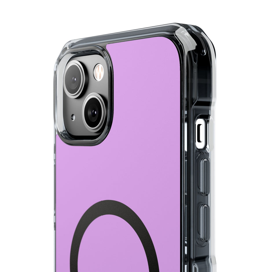Clear Magnetic Phone Case — Minimal Purple Design