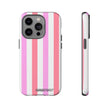 Pink Striped Phone Case - Stylish & Durable Cover