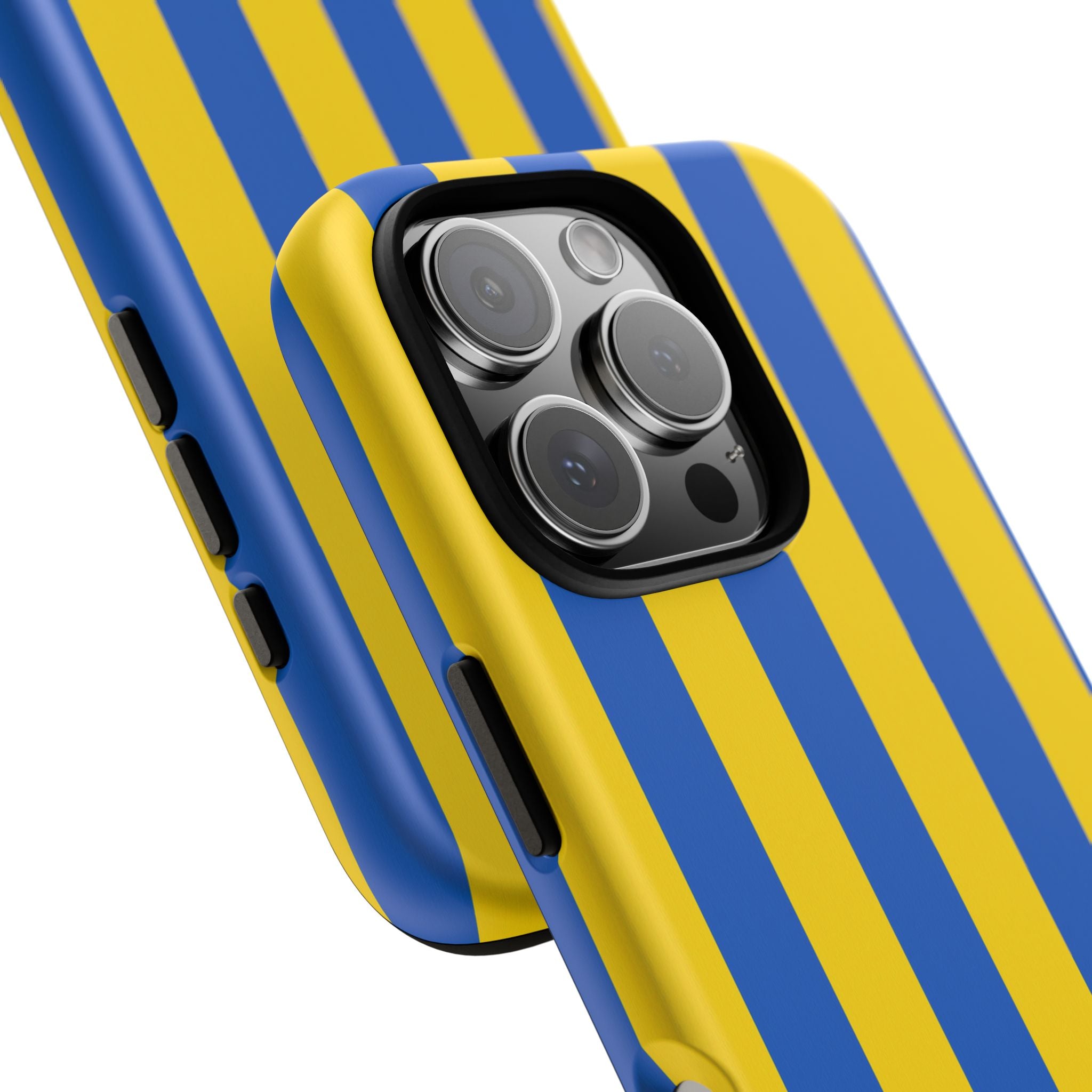Blue and Yellow Striped Phone Case - Tough Cases