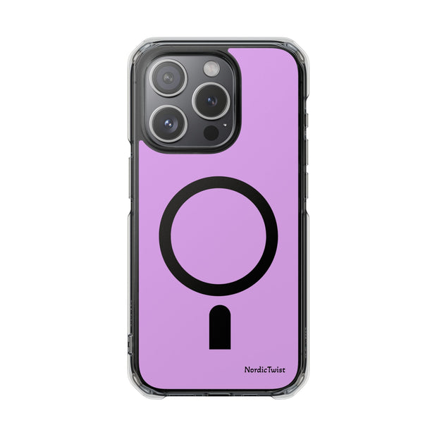Clear Magnetic Phone Case — Minimal Purple Design