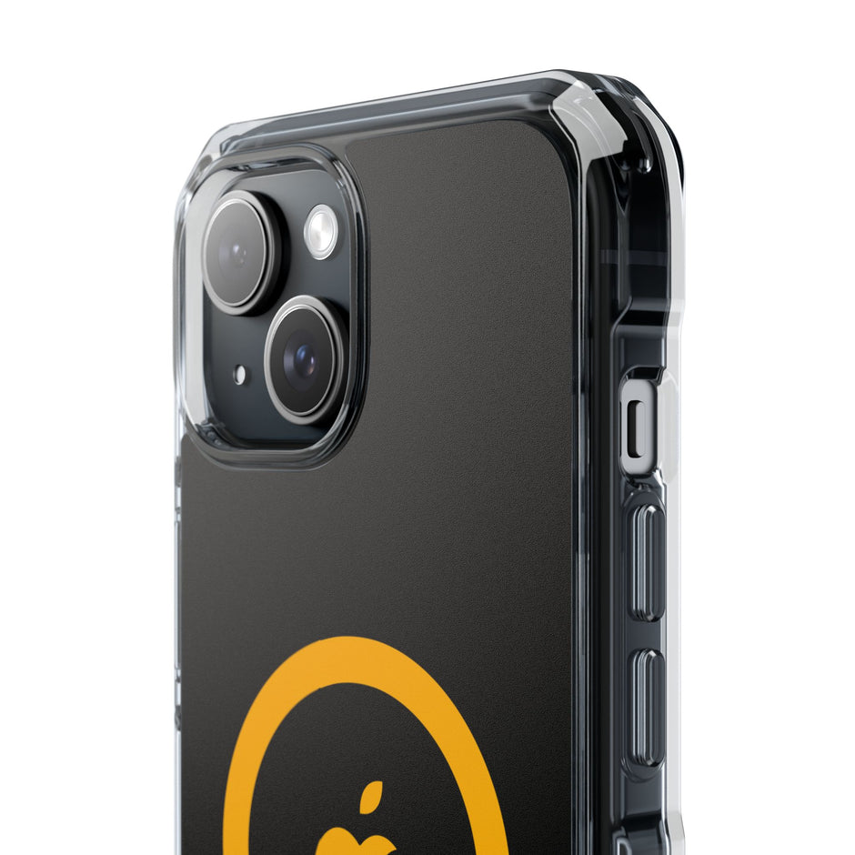 MagSafe Clear Phone Case – Yellow Ring Magnetic Impact Protection