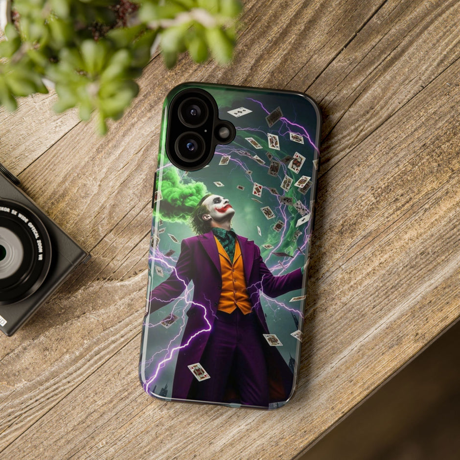 Joker Chaos Tough Phone Case — Electric Cards Graphic iPhone Case