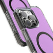 Clear Magnetic Phone Case — Minimal Purple Design