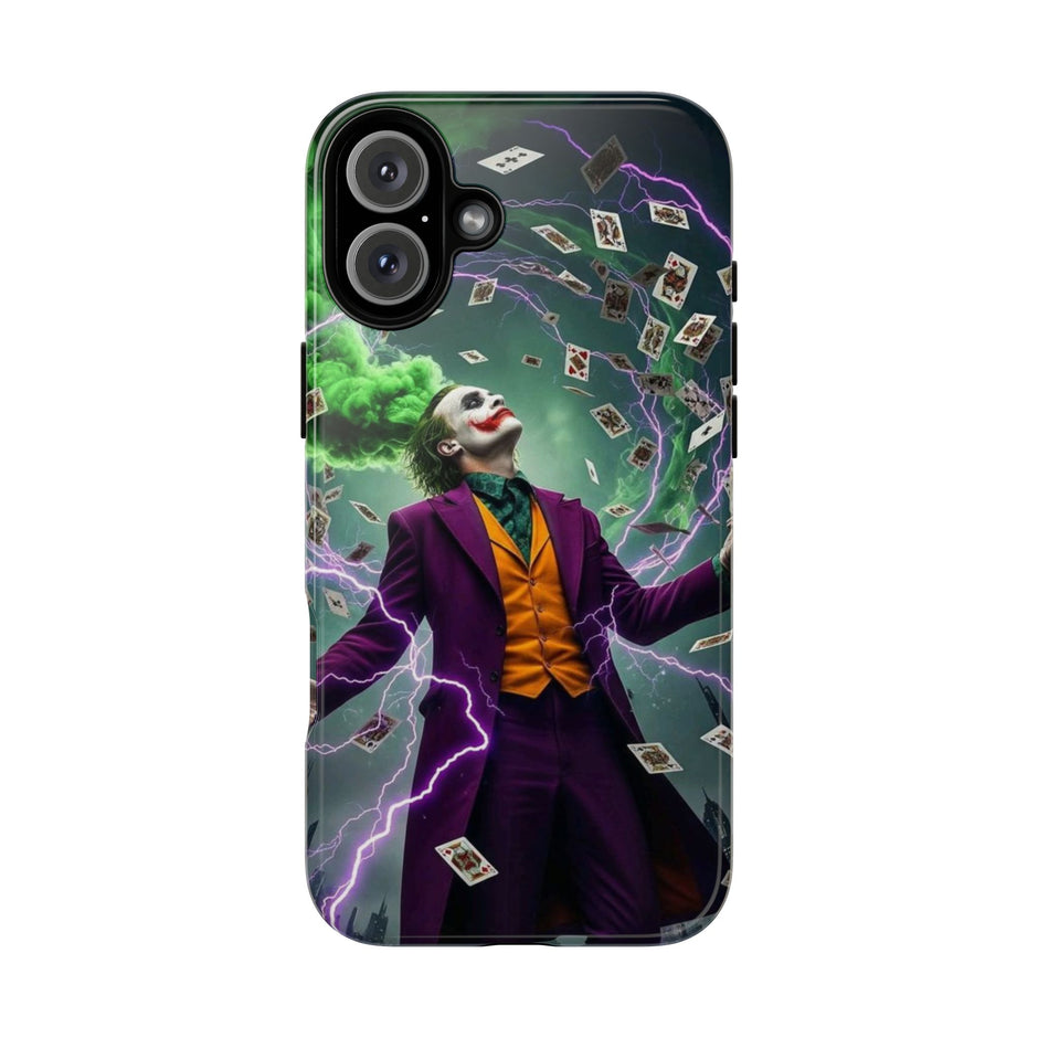 Joker Chaos Tough Phone Case — Electric Cards Graphic iPhone Case