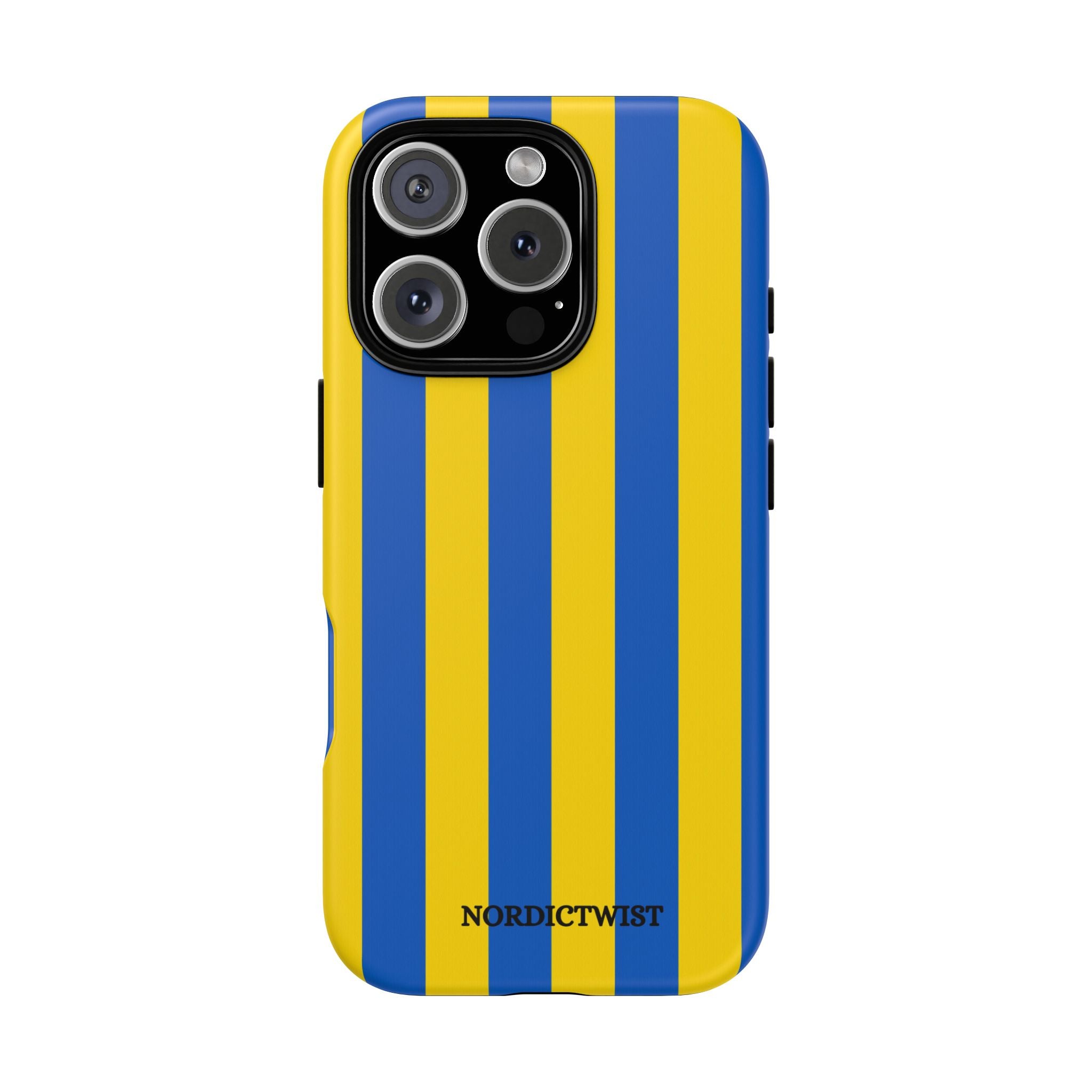 Blue and Yellow Striped Phone Case - Tough Cases