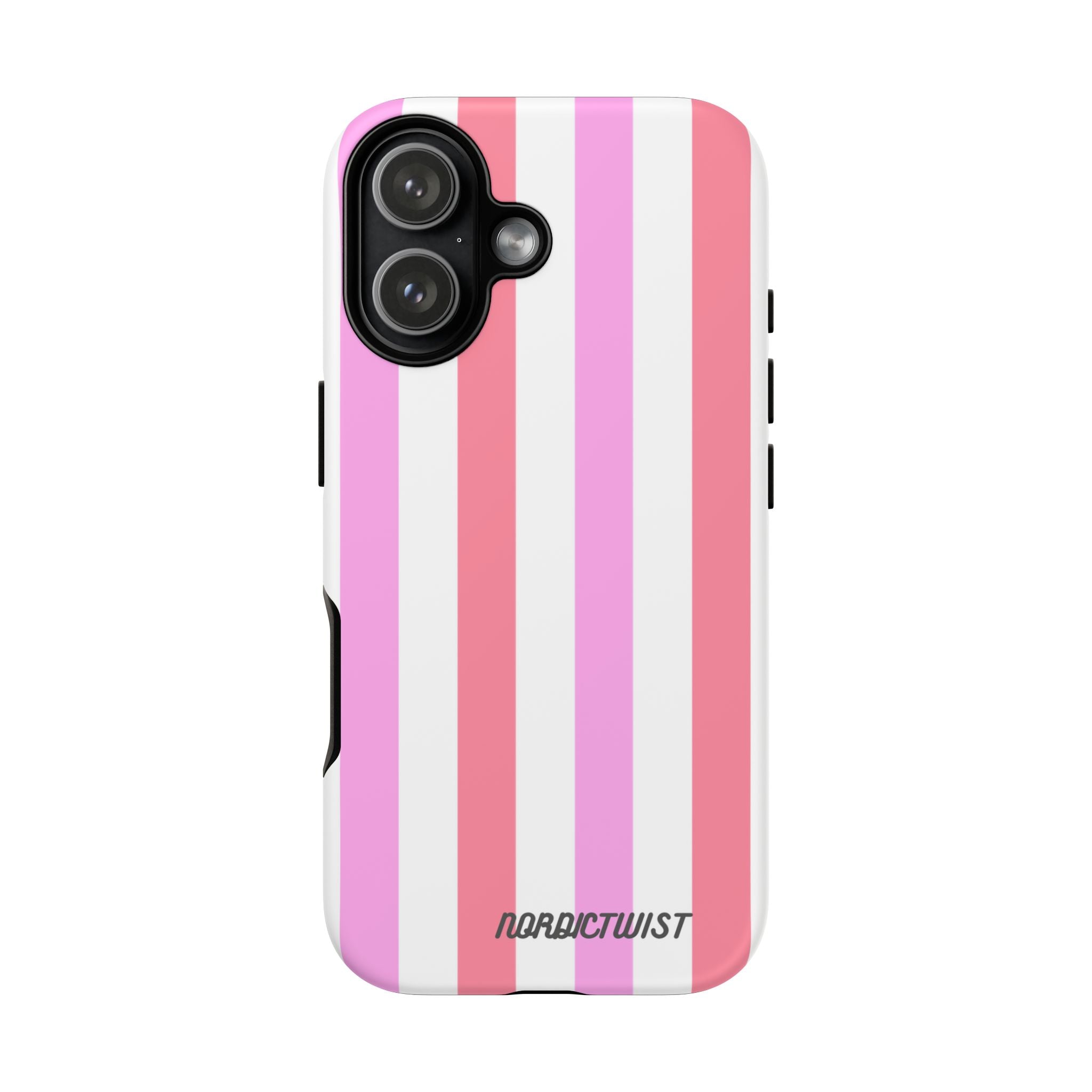 Pink Striped Phone Case - Stylish & Durable Cover