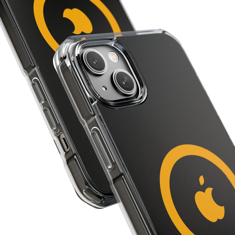 MagSafe Clear Phone Case – Yellow Ring Magnetic Impact Protection