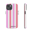 Pink Striped Phone Case - Stylish & Durable Cover