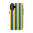 Blue and Yellow Striped Phone Case - Tough Cases
