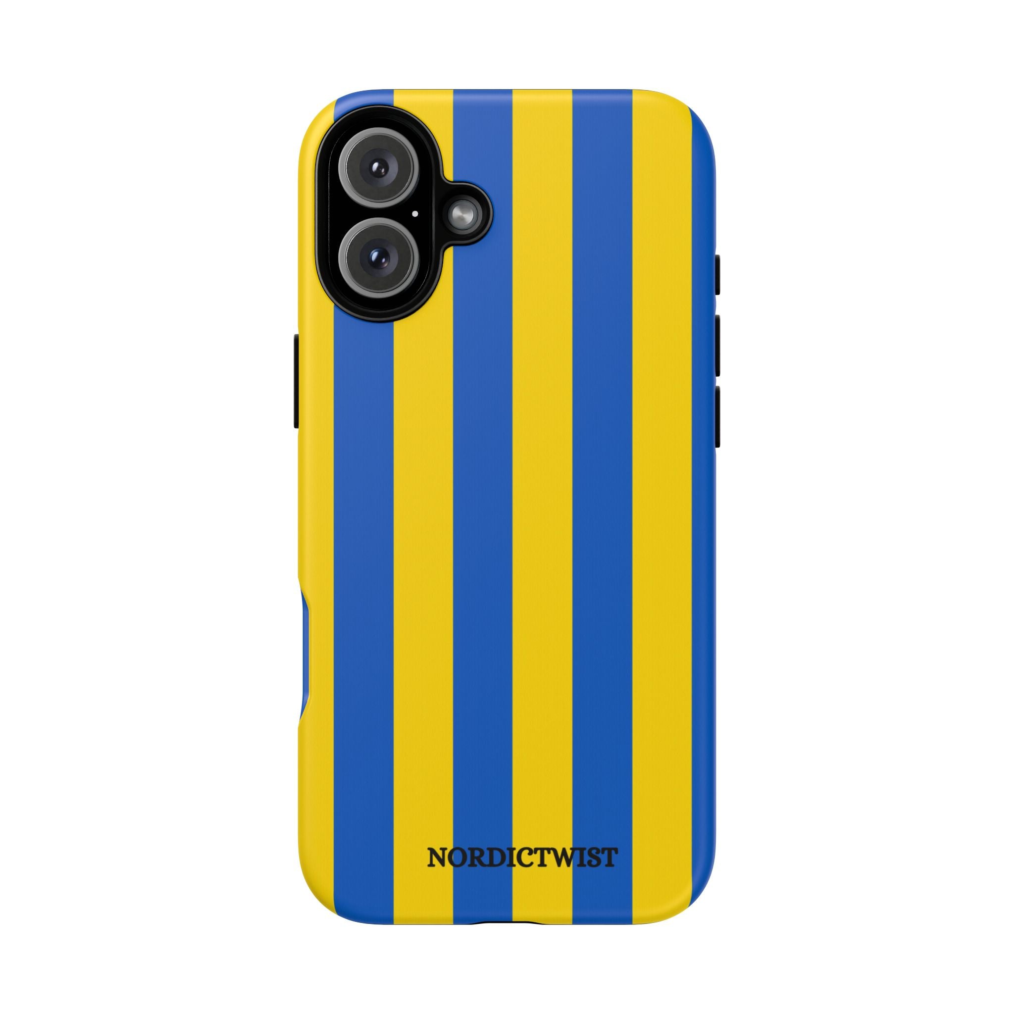 Blue and Yellow Striped Phone Case - Tough Cases