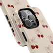 Cherry Pattern Phone Case — Cute Retro Red Cherries on Cream