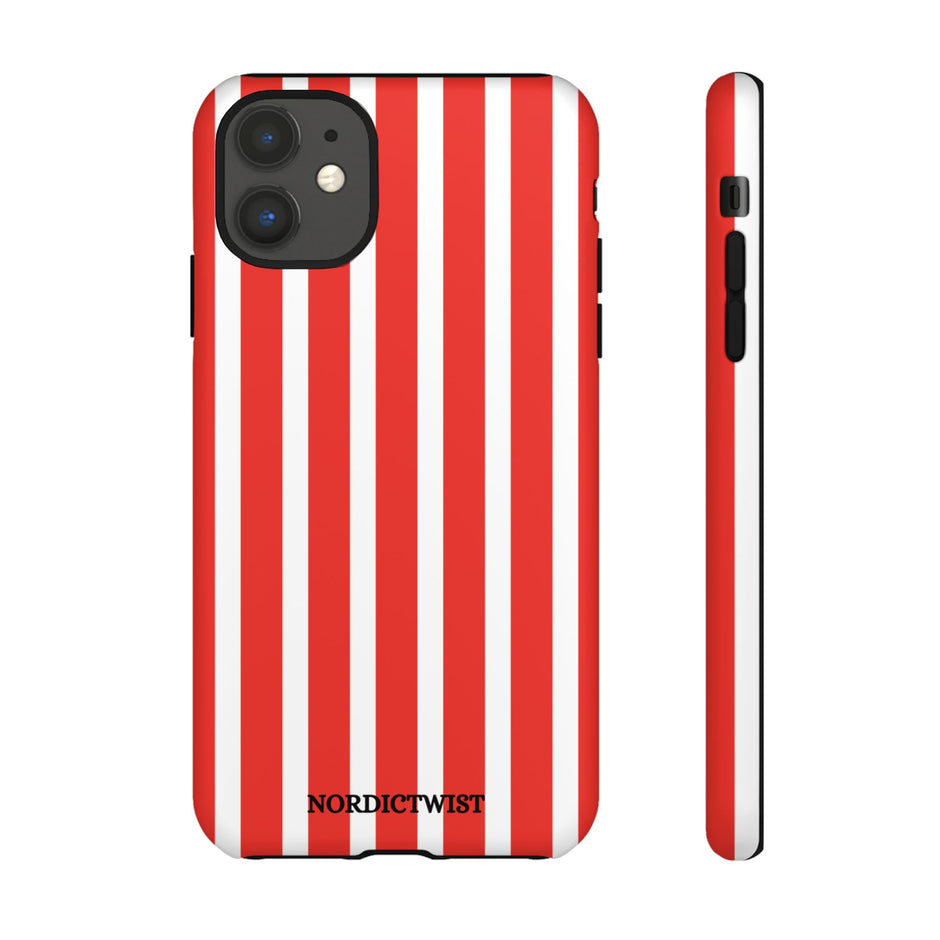 Red Striped Phone Case - Tough Cases for Stylish Protection