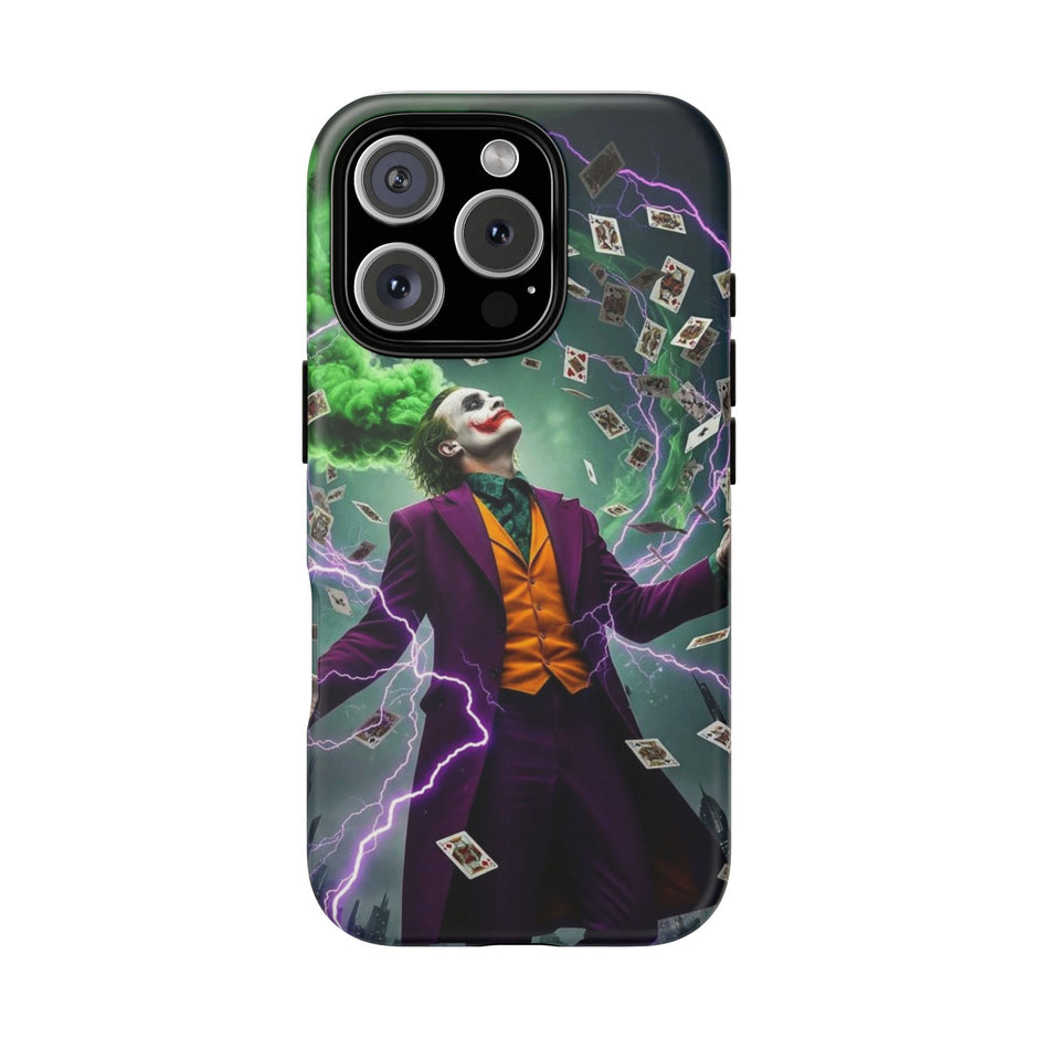 Joker Chaos Tough Phone Case — Electric Cards Graphic iPhone Case