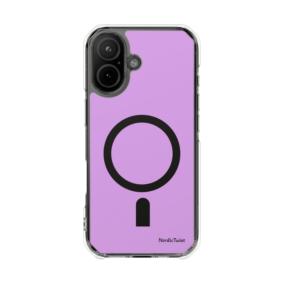 Clear Magnetic Phone Case — Minimal Purple Design