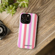 Pink Striped Phone Case - Stylish & Durable Cover