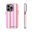 Pink Striped Phone Case - Stylish & Durable Cover