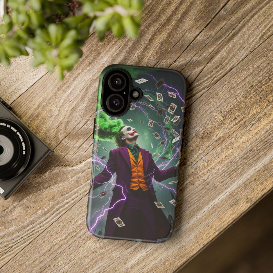 Joker Chaos Tough Phone Case — Electric Cards Graphic iPhone Case
