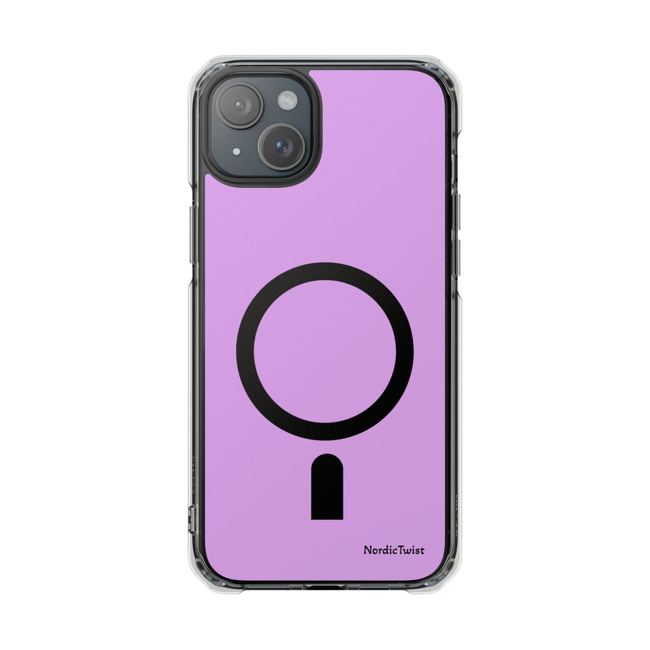 Clear Magnetic Phone Case — Minimal Purple Design
