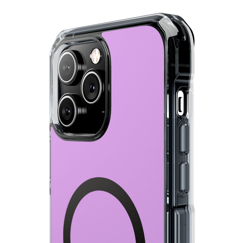 Clear Magnetic Phone Case — Minimal Purple Design
