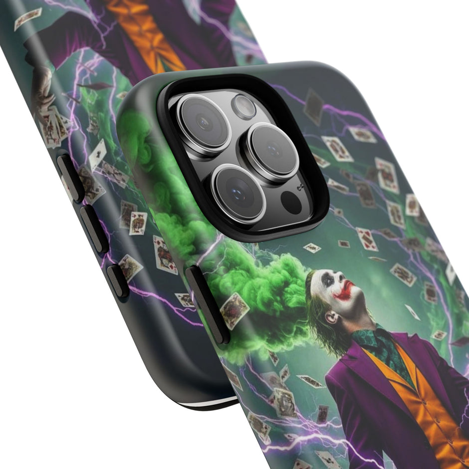 Joker Chaos Tough Phone Case — Electric Cards Graphic iPhone Case