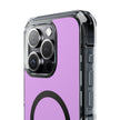 Clear Magnetic Phone Case — Minimal Purple Design