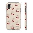 Cherry Pattern Phone Case — Cute Retro Red Cherries on Cream