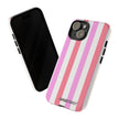 Pink Striped Phone Case - Stylish & Durable Cover