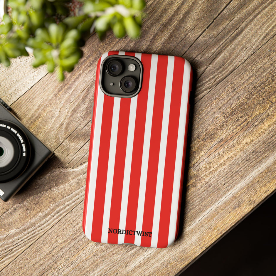 Red Striped Phone Case - Tough Cases for Stylish Protection