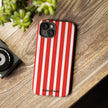 Red Striped Phone Case - Tough Cases for Stylish Protection