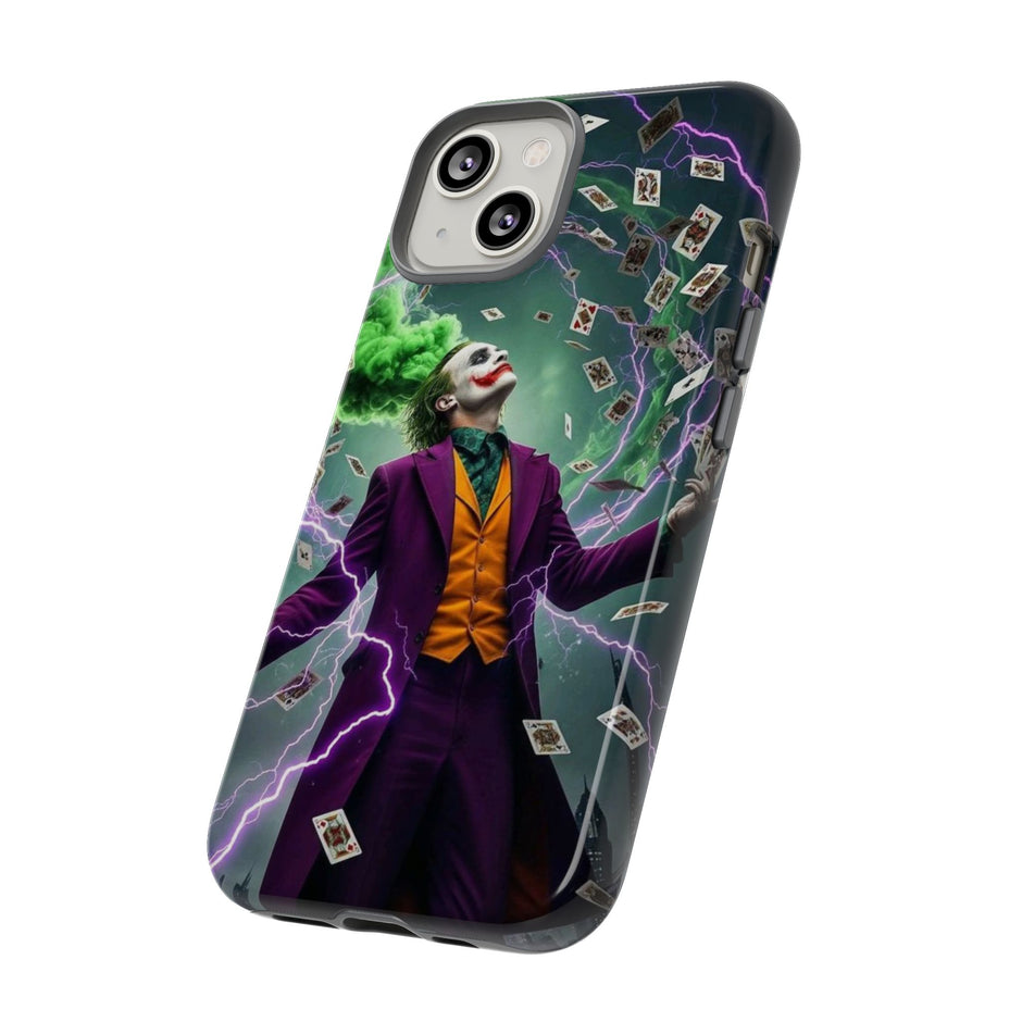 Joker Chaos Tough Phone Case — Electric Cards Graphic iPhone Case