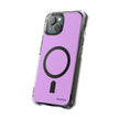 Clear Magnetic Phone Case — Minimal Purple Design