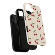 Cherry Pattern Tough Phone Case — Retro Red Cherries on Cream